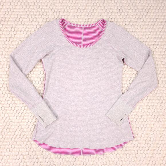 Lululemon Open Your Heart Long Sleeve Reversible Tee Sz 6 - Picture 6 of 6